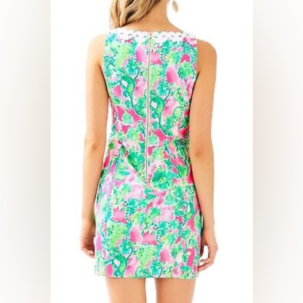 Lilly Pulitzer NWT Raz Berry Catty Shack Pink Mila Sleeveless Shift Dress Size 0